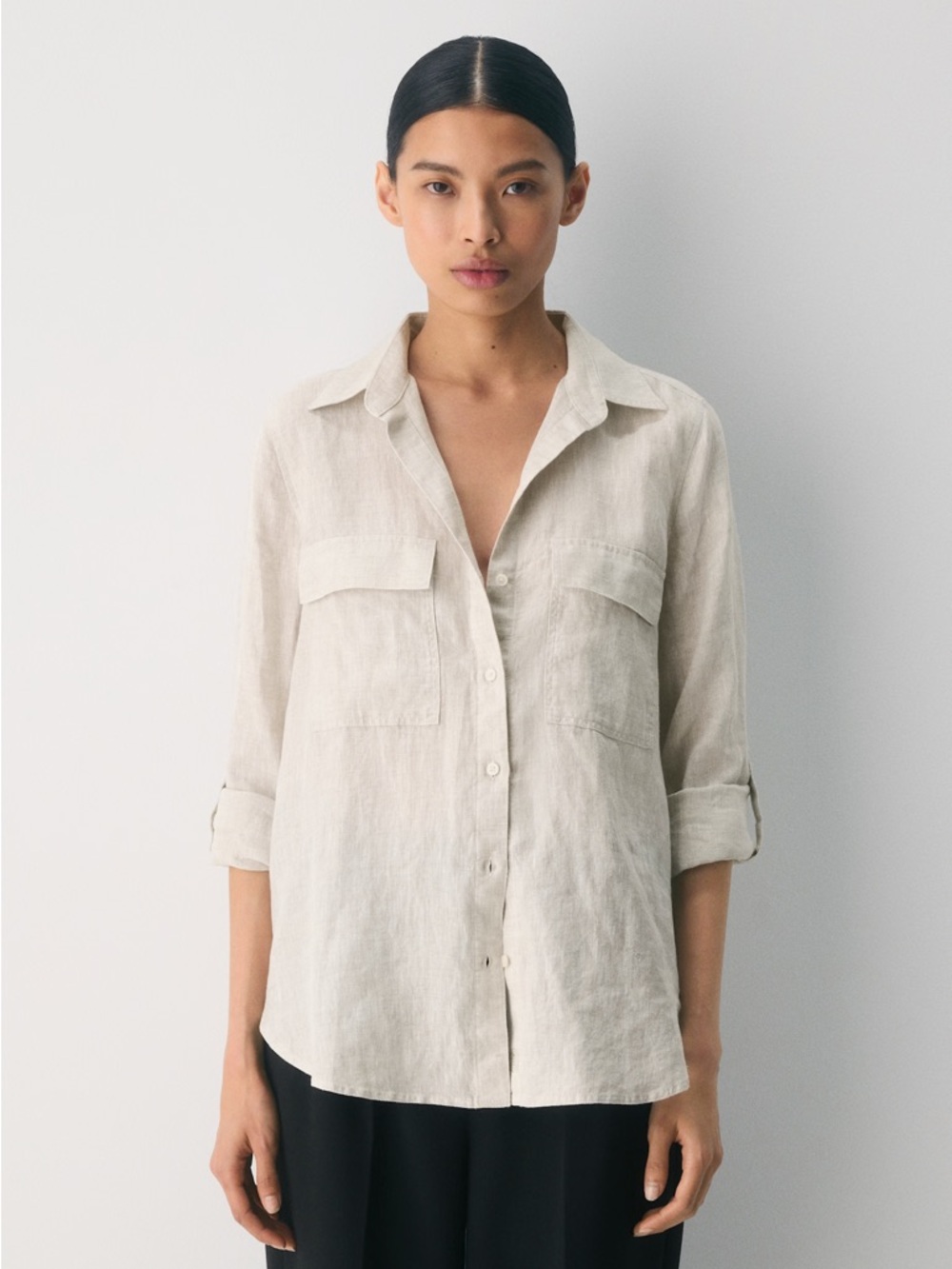 Aritzia Babaton Utility Linen Shirt